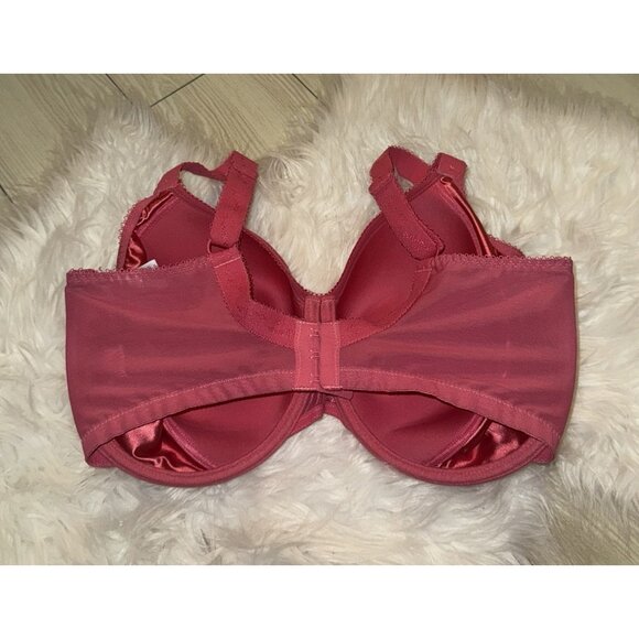 Elomi 4383 Charley Spacer T-Shirt Bra Lace Lightly Lined UW Womens US 38K Pink - Picture 4 of 6